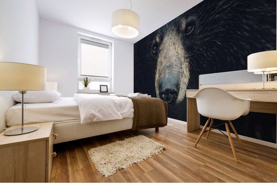 Wild Bear Futuristic Mural print