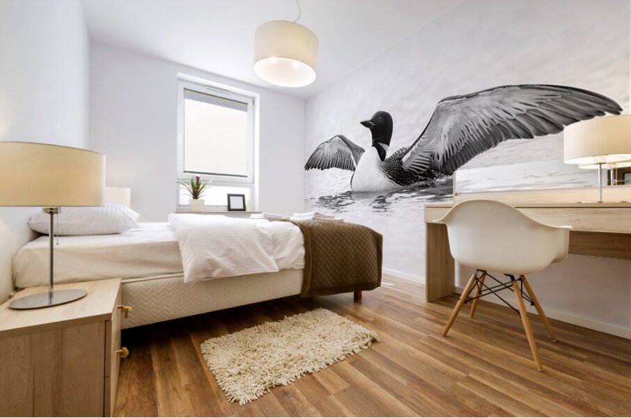 Loon BW Mural print