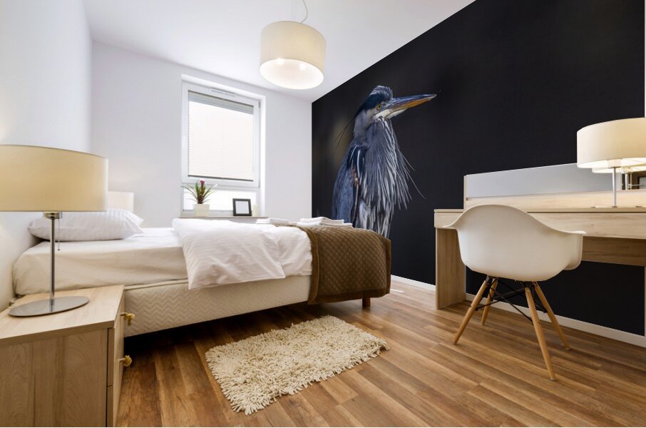 Blue Heron Mural print