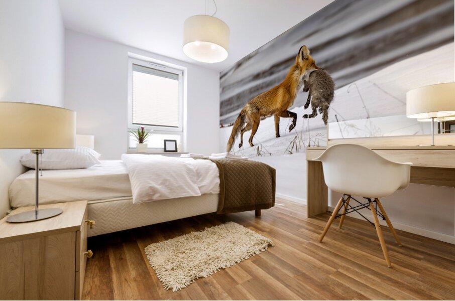 Baby Fox Story Mural print