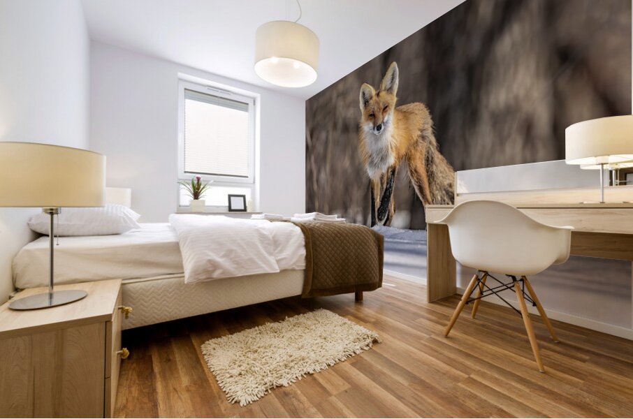 Red Fox Mother Mural print