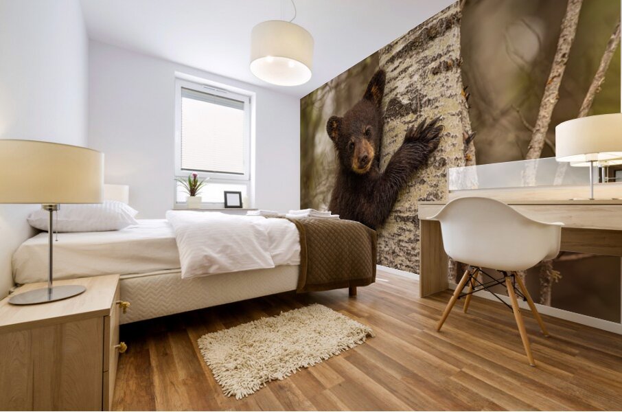 Cute Bear Cub Mural print