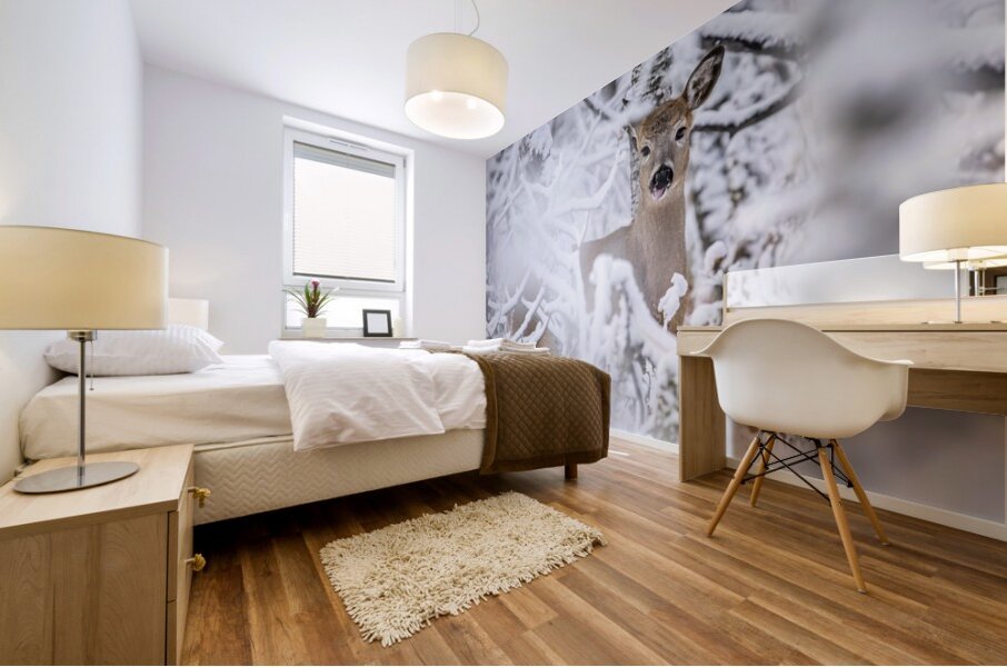 Deer Winter Wonder Mural print