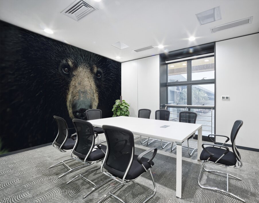 Wild Bear Futuristic Wall Printing