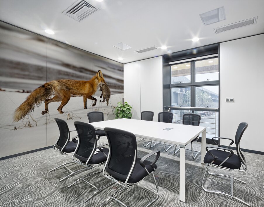 Baby Fox Story Wall Printing