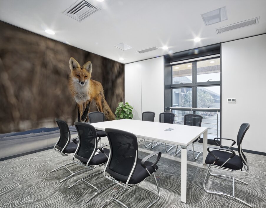 Red Fox Mother Wall Printing