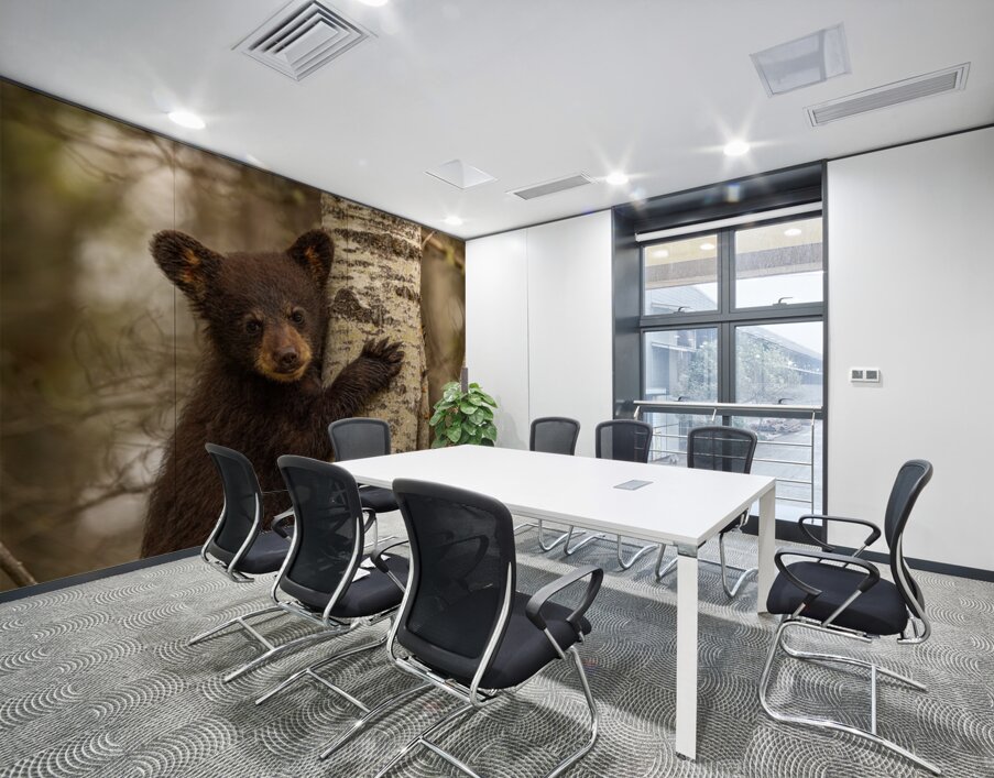 Cute Bear Cub Wall Printing