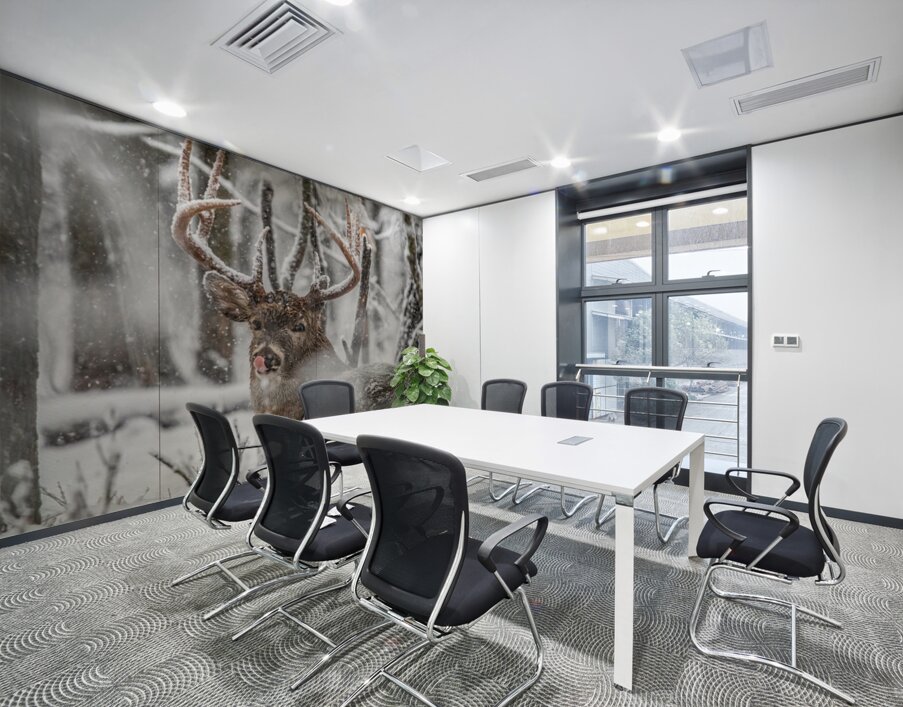 Buck Snowy Day Wall Printing